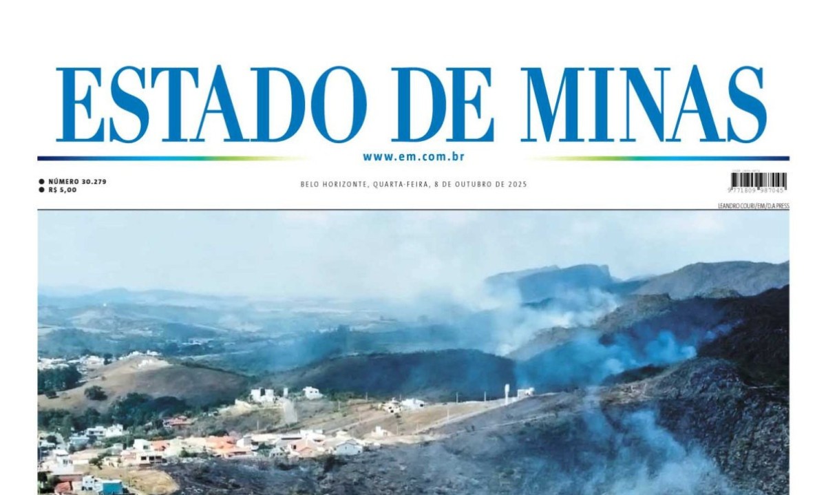Capa impressa do Estado de Minas de 8/10/2025 - (crédito: alexandrecruz.mg)
