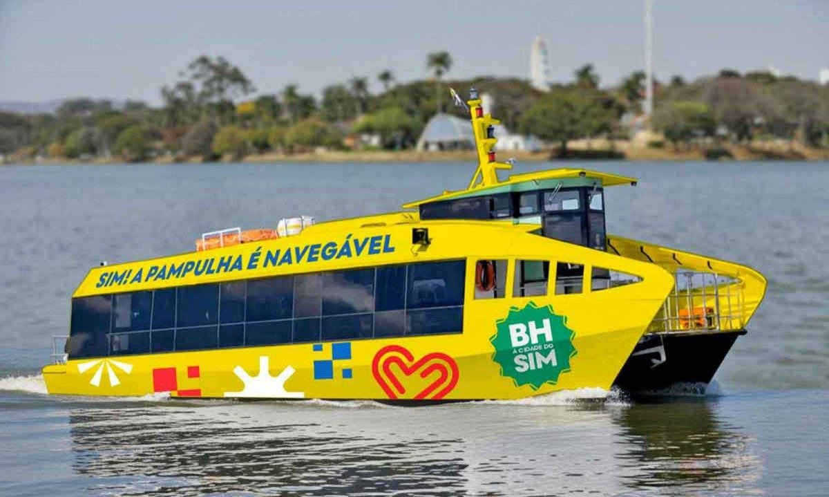 Previsão é de que catamarã comece a fazer os passeios na Lagoa da Pampulha a partir de 12 de dezembro, aniversário de Belo Horizonte
 -  (crédito: Prefeitura de Belo Horizonte/divulgação)