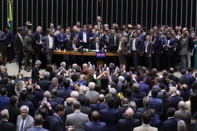 Motim na Câmara dos Deputados protestava contra prisão domiciliar de Jair Bolsonaro (PL) -  (crédito: Bruno Spada/Câmara dos Deputados)
