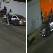 Imagens de câmeras de segurança registraram a ação e circularam amplamente nas redes sociais -  (crédito: Câmeras de segurança/Reprodução )