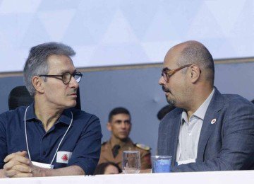 Romeu Zema, governador de Minas Gerais, e Mateus Simões, vice-governador -  (crédito: Cristiano Machado / Imprensa MG)