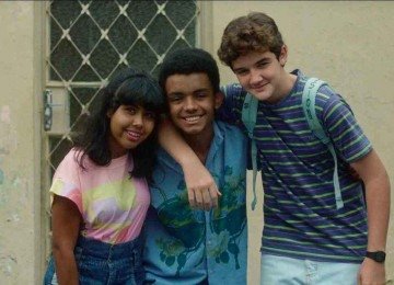 Cristiane (Tatiana Costa), Cassinho (Daniel Victor) e Erik (Matheus Sampaio) protagonizam o longa da Filmes de Plástico, que estreia hoje 
 -  (crédito: Leonardo Feliciano/Divulgação)