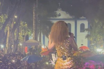 Vanessa da Mata fez um show lotado em Cruz das Almas, Bahia, durante a ExpoCruz, no dia 4 de outubro de 2025. Uma multidão se reuniu na Praça Senador Temístocles.  -  (crédito: Reprodução Instagram /@vanessadamata)