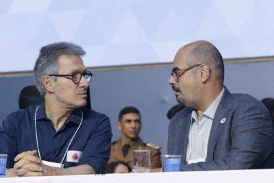 Romeu Zema, governador de Minas Gerais, e Mateus Simões, vice-governador -  (crédito: Cristiano Machado / Imprensa MG)