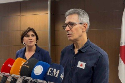 Romeu Zema empossou nova controladora-geral do estado nesta quarta-feira (8/10) -  (crédito: Andrei Megre/EM/D.A Press)