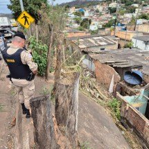 Carro cai sobre três casas ao fugir de perseguição policial; veja fotos - Jair Amaral/EM/D.A. Press