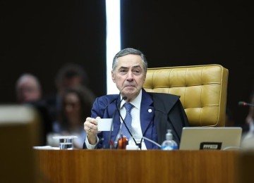 Ministro Luís Roberto Barroso em sua última sessão plenária no STF -  (crédito: Antonio Augusto/STF)