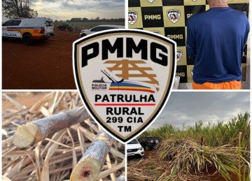 Homem foi preso nessa quarta-feira (8/10), em zona rural de Uberaba -  (crédito: PMMG/Divulgação)