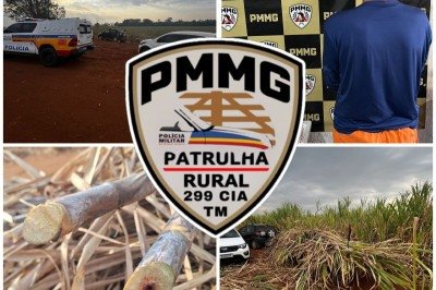 Homem foi preso nessa quarta-feira (8/10), em zona rural de Uberaba -  (crédito: PMMG/Divulgação)