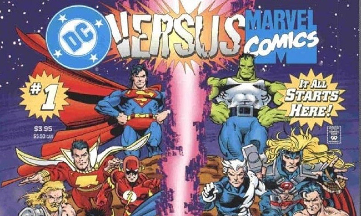 Parte da capa da HQ n&uacute;mero 1 da Marvel contra a DC Comics, de 2000 -  (crédito: Reprodu&ccedil;&atilde;o)