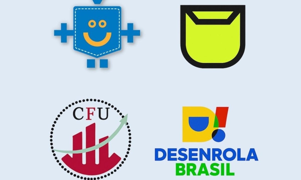 Logotipo do Educando seu Bolso, Meu Bolso em Dia, Clinica Financeira Universitaria e Desenrola Brasil. Programas de controle financeiro. -  (crédito: Reprodução Educando seu Bolso)