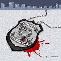 Brasil registra 129 mortes de profissionais de segurança em 2025 - @izanio_charges