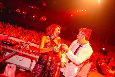 Patrícia Peranza e Diego Godoy na festa Gudinaite -  (crédito:  Foto: Patrick Rodeghiero)