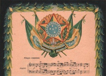 Em 6 de setembro de 1922, na véspera do Centenário da Independência do Brasil, o então presidente Epitácio Pessoa oficializou o poema de Joaquim Osório Duque Estrada como a letra do Hino Nacional Brasileiro. A decisão foi formalizada por meio do Decreto nº 15.671. -  (crédito: Governo do Brasil)