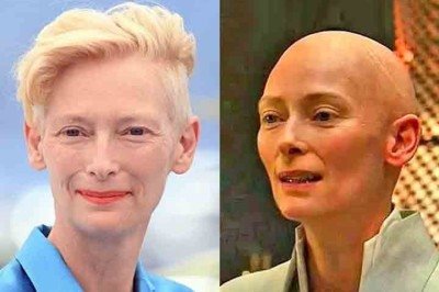 A atriz britânica Tilda Swinton, vencedora do Oscar de Melhor Atriz Coadjuvante em 2008 por 'Conduta de Risco', desponta como a principal favorita para interpretar o vilão Lord Voldemort na nova série baseada nos livros de “Harry Potter”, prevista para 2026. -  (crédito: Instagram @tildaswintonislove e Divulgação)
