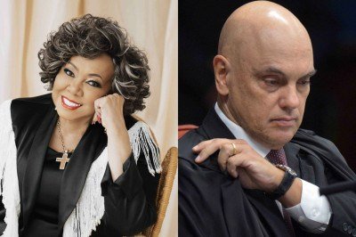 Alcione homenageia Alexandre de Moraes em show em Brasília -  (crédito: Montagem -  Vinicius Mochizuki/Divulgação; Ed Alves/CB)