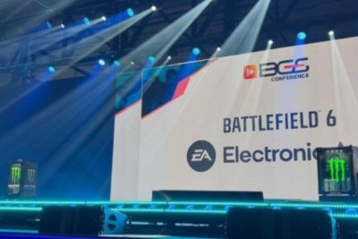Com showmatch, trilha inédita e estações jogáveis, a EA levou fãs ao campo de batalha em plena BGS -  (crédito: Leo Lima)