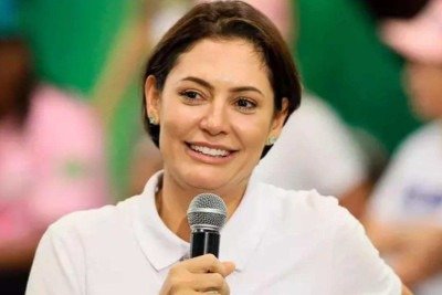 Após especulações de que disputaria a eleição de 2026, Michelle Bolsonaro afirmou não ter interesse em concorrer ao pleito -  (crédito: JL Rosa/AFP)