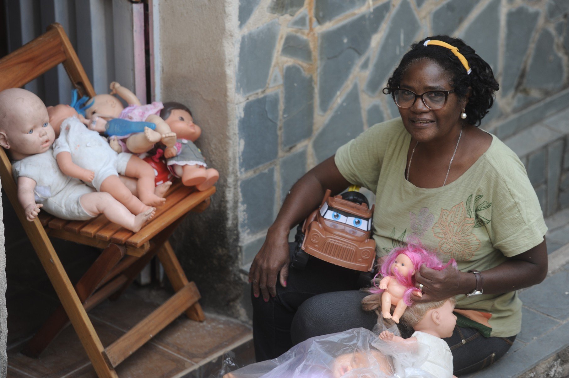  Wanda Lúcia de Paiva há uma década recolhe brinquedos usados para reformar em BH-Alexandre Guzanshe/EM/D.A Press