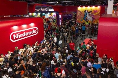 Clássicos, novos títulos e o aguardado Switch 2 tornam o estande da Nintendo um dos destaques da BGS 2025 -  (crédito: Leo Lima/EM)
