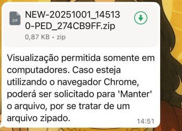 Alerta na rede social X sobre malware no whatsapp -  (crédito: Reprodução/X)