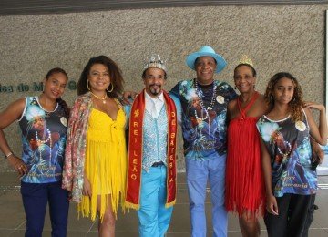 Integrantes do bloco Orisamba no evento de abertura do Edital da Cemig para o Carnaval da Liberdade -  (crédito: Jair Amaral/EM)