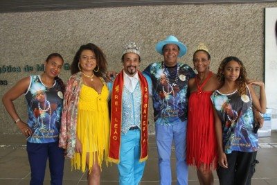 Integrantes do bloco Orisamba no evento de abertura do Edital da Cemig para o Carnaval da Liberdade -  (crédito: Jair Amaral/EM)