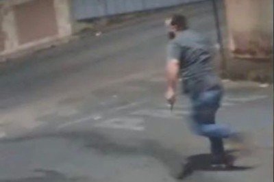 Após o crime, o suspeito fugiu em um carro acompanhado do pai, mas foi localizado momentos depois e preso em flagrante -  (crédito: Reprodução/Redes Sociais)