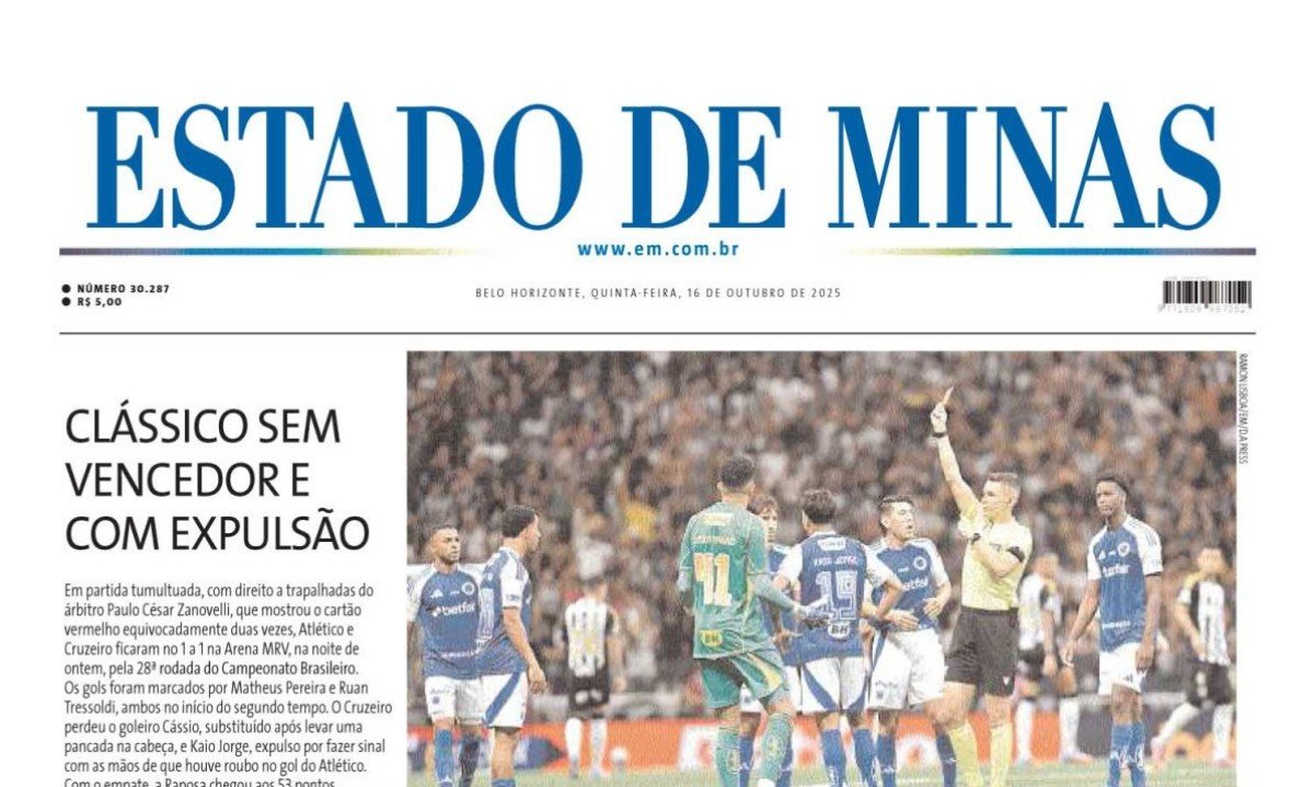 Estado de Minas -  (crédito: Capa do Estado de Minas)