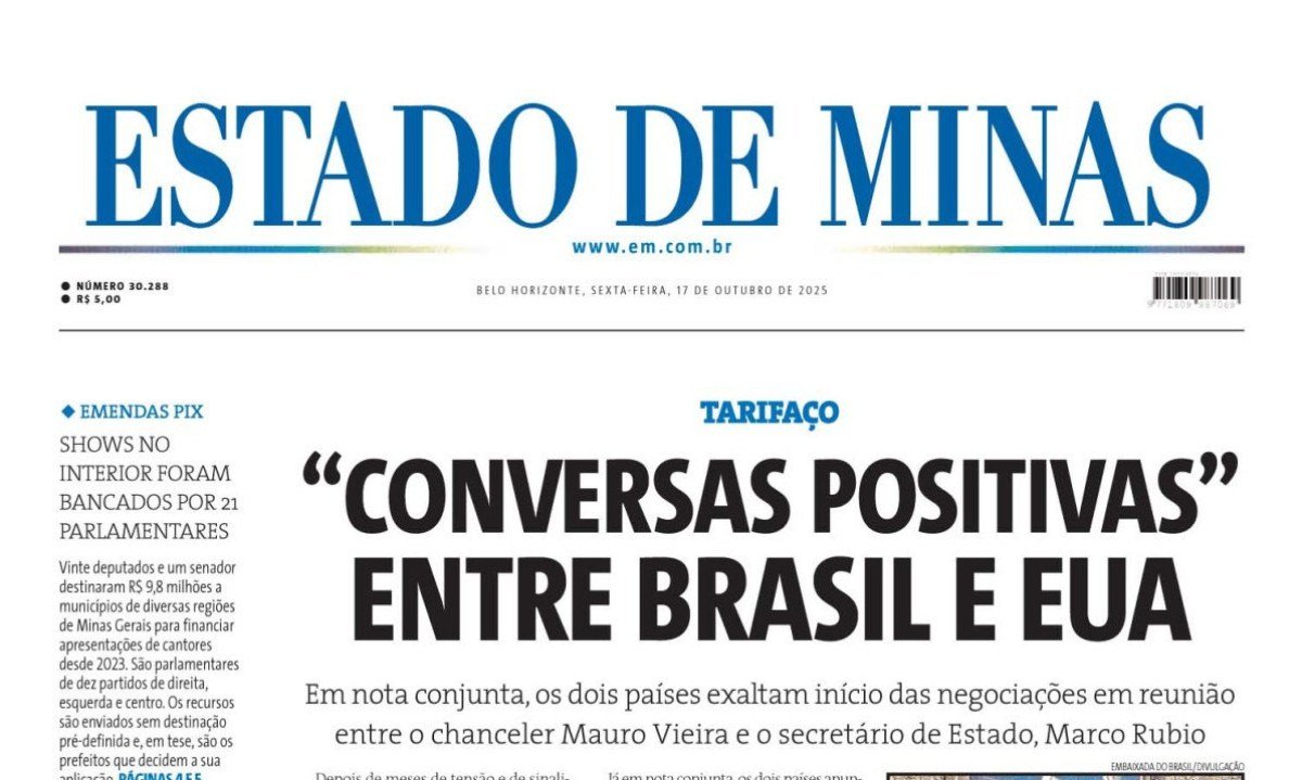 Estado de Minas -  (crédito: Capa do Estado de Minas)