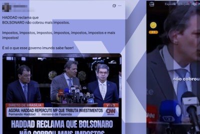 As postagens utilizam trechos editados de uma entrevista coletiva concedida pelo ministro no Senado Federal em 7 de outubro de 2025, omitindo o contexto no qual a fala foi feita -  (crédito: Reprodução/Comprova)