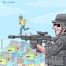 Polícia do Rio: no papel, bandido morto vira "opositor", não vítima - @izanio_charges