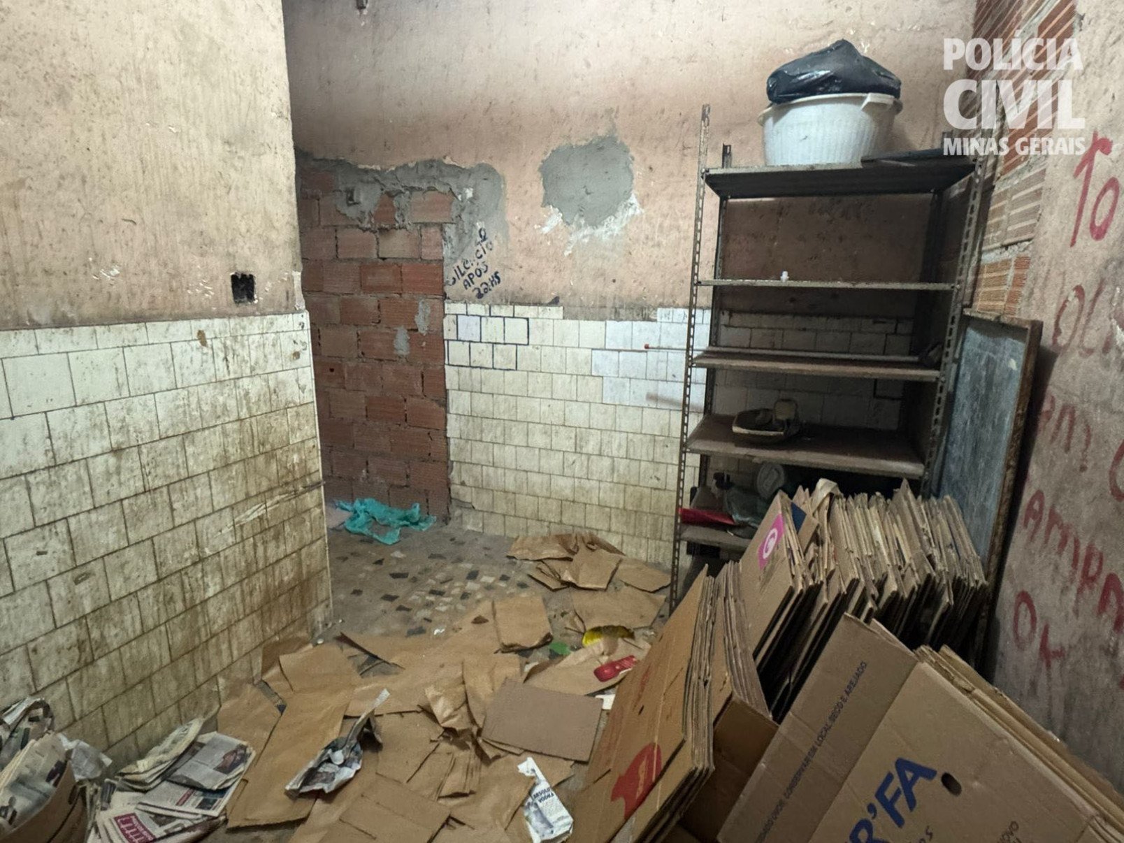Durante a ação, os policiais apreenderam cerca de 15 mil garrafas vazias de marcas conhecidas, que eram usadas para envase clandestino de bebidas adulteradas-Reprodução/PCMG