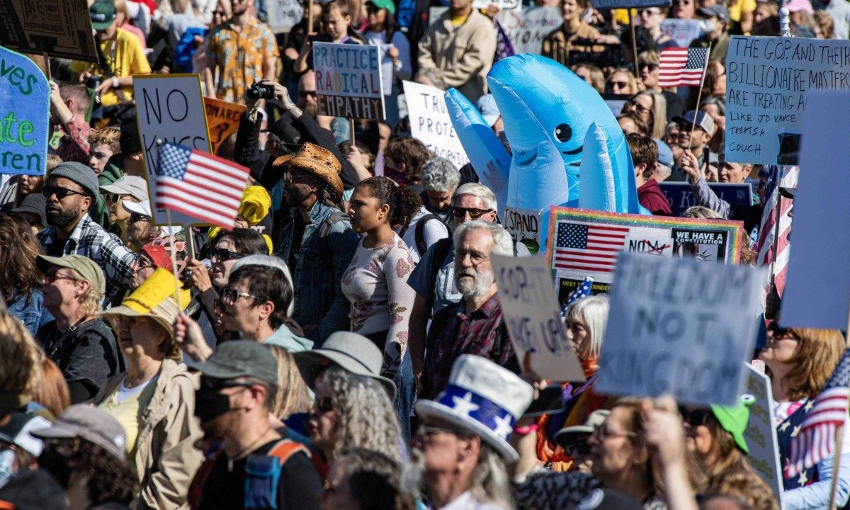 Protestos da campanha "No kings" nos Estados Unidos
