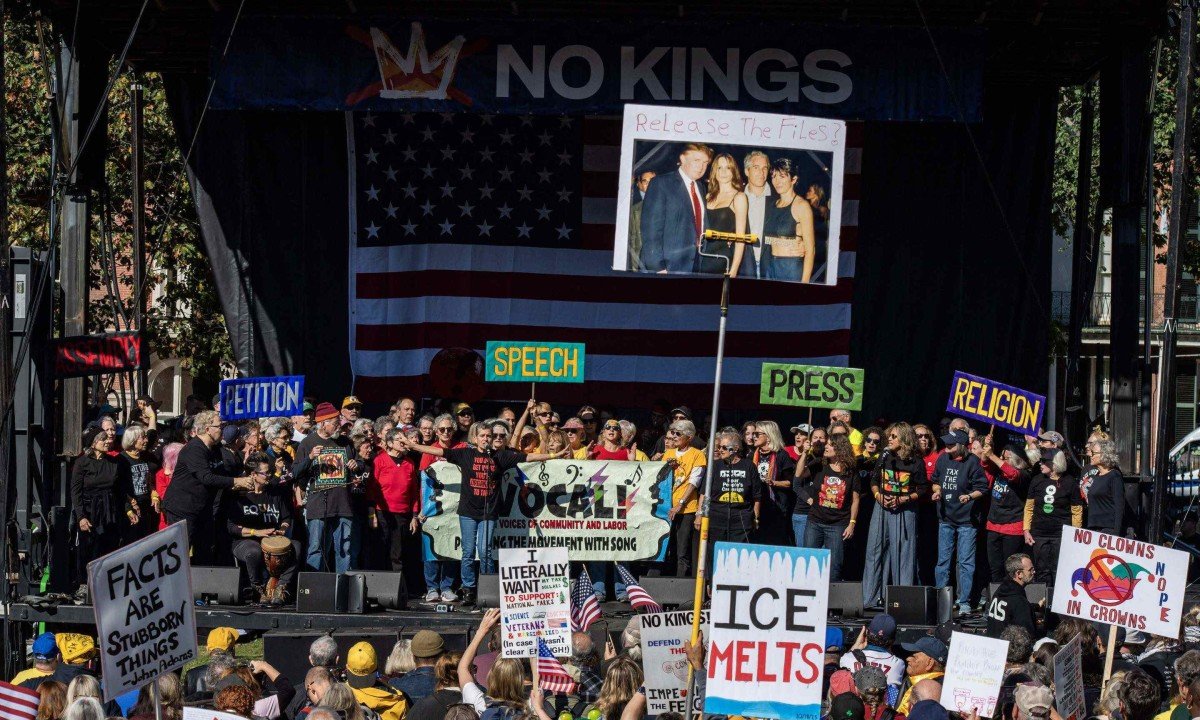 Protestos da campanha "No kings" nos Estados Unidos