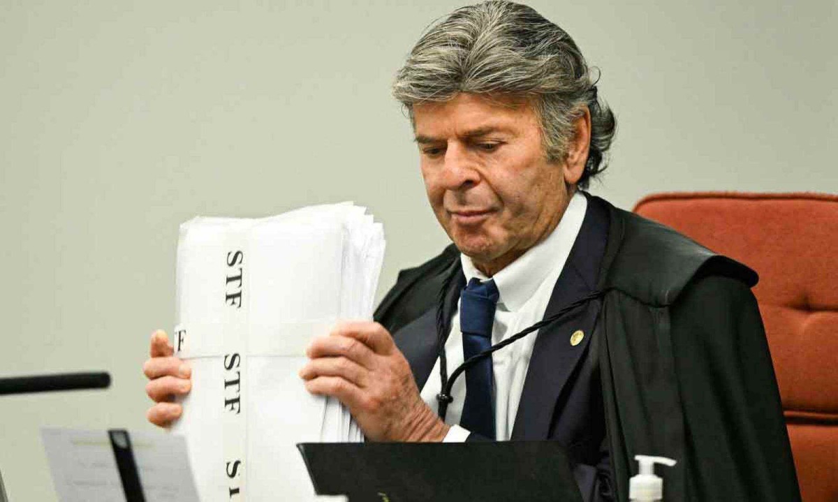 Na contramão da maioria, Fux defendeu a improcedência da acusação e a absolvição de todos os réus. - (crédito: Evaristo Sa/AFP – 11/9/25) Na contramão da maioria, Fux defendeu a improcedência da acusação e a absolvição de todos os réus. - (crédito: Evaristo Sa/AFP – 11/9/25)