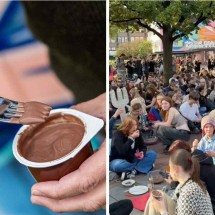 Por que os jovens estão comendo pudim com garfo? - Reprodução