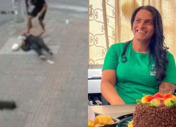 Christina Maciel Oliveira foi espancada até a morte na Rua Padre Pedro Pinto, na Região de Venda Nova, em BH, nessa segunda-feira (20/10) -  (crédito: Reprodução/Redes sociais)