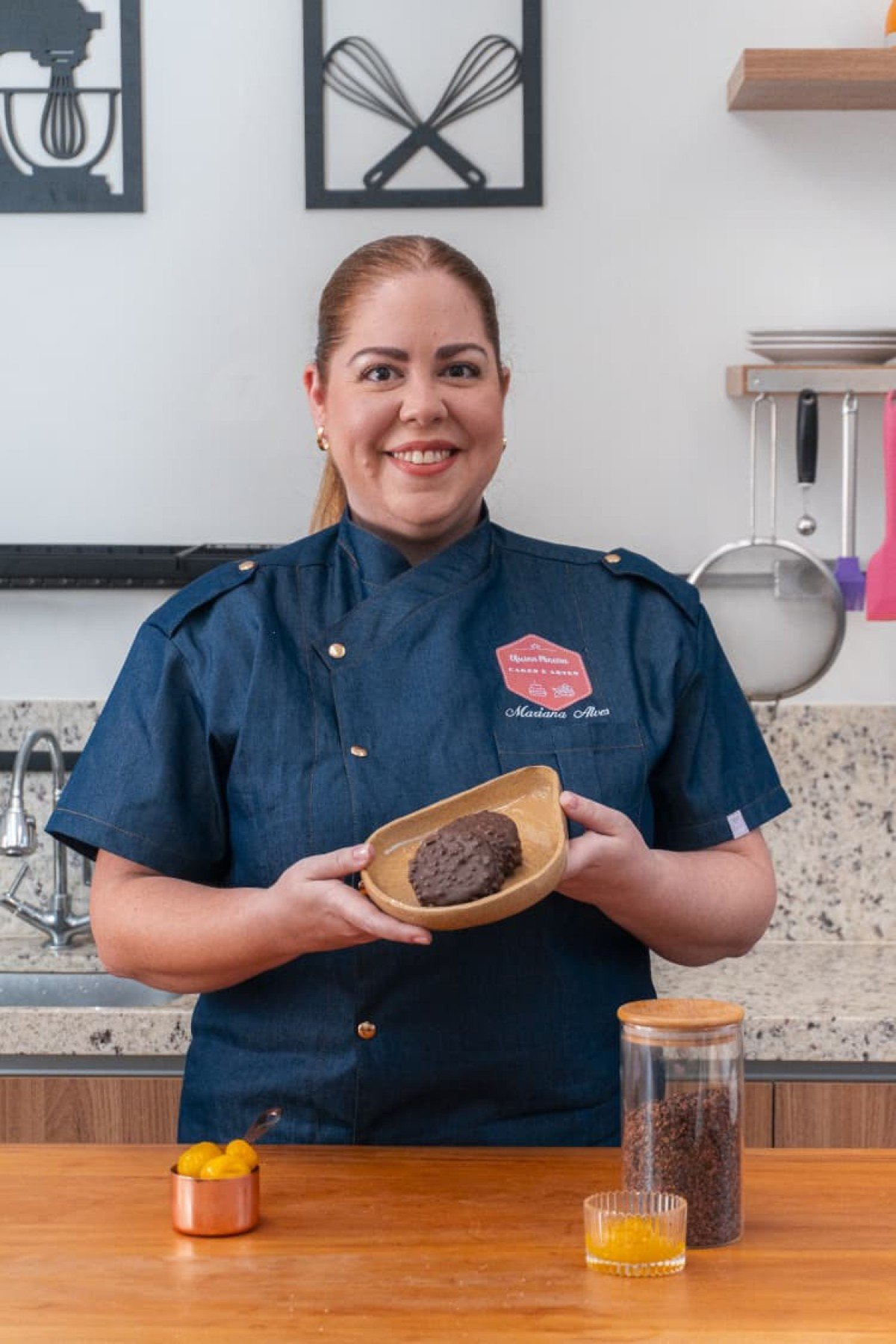 Mariana Alves, da Oficina Mineira de Cakes e Artes, venceu na categoria Confeitaria