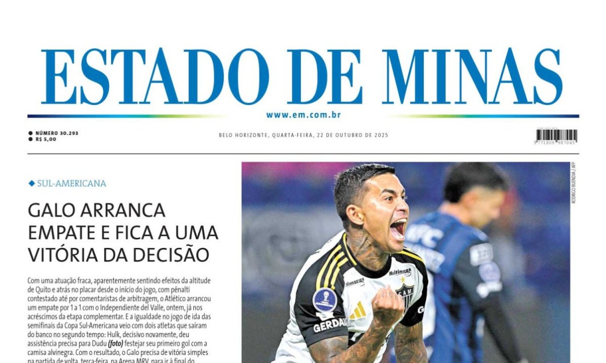 Capa do dia - (crédito: jwilsoncarvalho.mg)