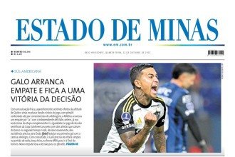 Capa impressa do Estado de Minas de 22/10/2025