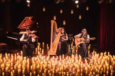 Trio Amadeus combina vozes com as sonoridades da harpa, violão e violino
 -  (crédito: Rapha Garcia/Divulgação)