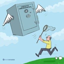 Juros altos dificultam acesso ao crédito emergencial no Brasil - @izanio_charges