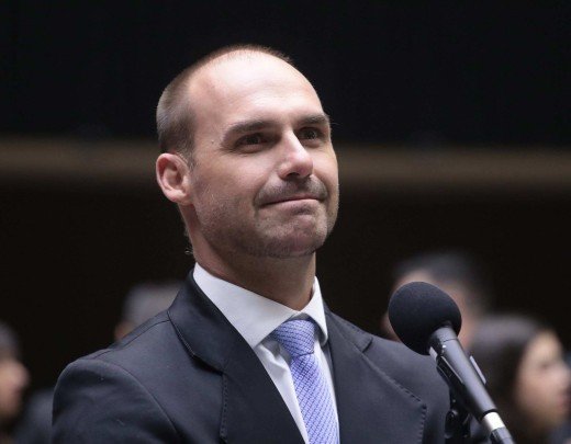 STF acatou a denúncia da Procuradoria-Geral da República (PGR) de que Eduardo Bolsonaro atuaria nos Estados Unidos a favor da imposição de tarifas às exportações brasileiras e de sanções econômicas a ministros do STF e autoridades do govenro federal -  (crédito: Bruno Spada/Câmara dos Deputados)
