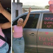 Vídeo: mulher celebra fim do tratamento de câncer de mama - Reprodução / redes sociais