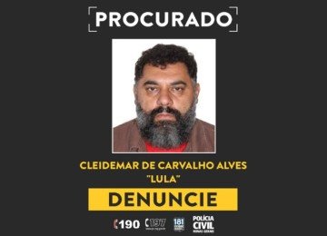 Claudemar está foragido desde que assassinou idoso em um bar de Itaúna -  (crédito: PCMG)