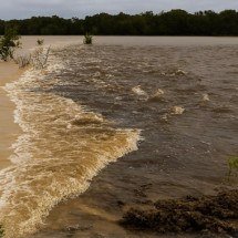 Água salgada avança pela foz do rio Amazonas e ameaça comunidades ribeirinhas - imagem criada por i.a
