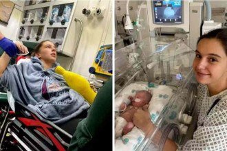 Mulher achou que tinha apendicite, mas descobriu que era trabalho de parto