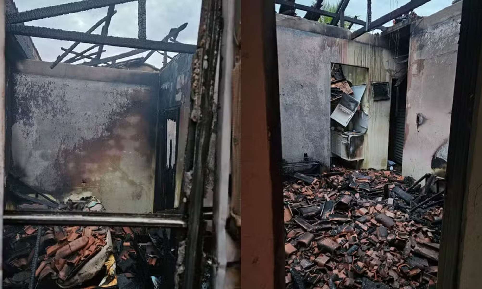 Incêndio em residência de família mata pai e deixa mãe gravemente ferida - Corpo de Bombeiros de Minas Gerais/DivulgaÃ§Ã£o