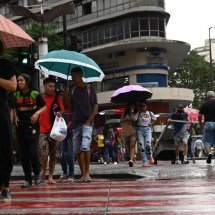 Região de BH registra 10% da chuva esperada para o mês em dois dias - Leandro Couri/EM/D.A. Press